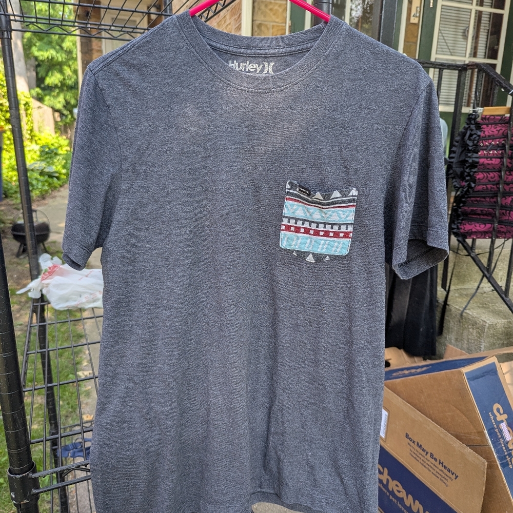 Hurley Gray Short Sleeve Tee Casual Comfort